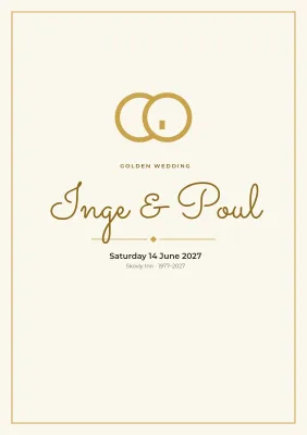 Programme and original songs for a golden wedding – 8 pages