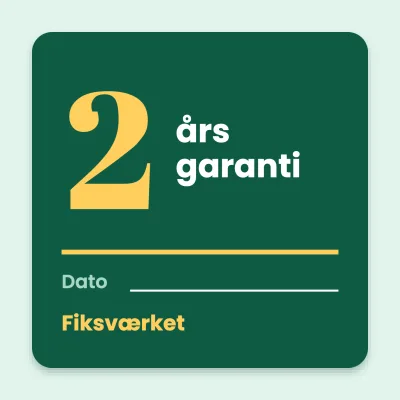 To års garanti med stort tal