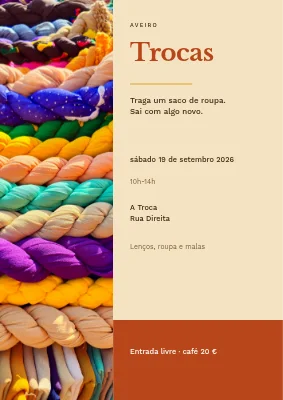 Dia de trocas — roupa e cachecóis em Thisted