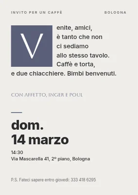Invito al caffè sotto forma di lettera — Næstved
