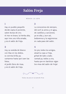 Página 2 de Cuadernillo de canciones de confirmación — banda lila y violeta