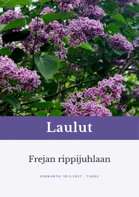 Sivu 1 – Rippijuhlan laulukirja — lilan ja violetin raita