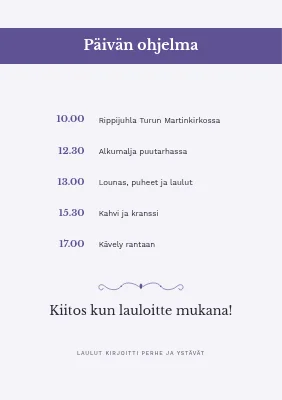 Sivu 3 – Rippijuhlan laulukirja — lilan ja violetin raita