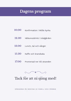 Sida 3 av Konfirmationssångbok — lila och violett band
