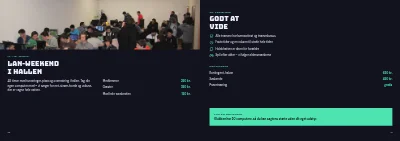 Side 10–11 af Sæsonprogram for e-sportsforening – 12 sider