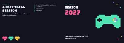 Cover of Season programme for an esports club – 12 pages