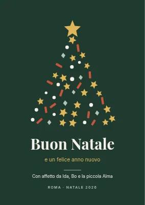 Biglietto di Natale — albero di Natale di coriandoli