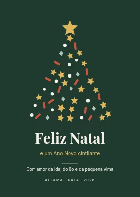 Cartão de Natal — árvore de Natal de confetti