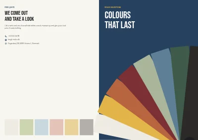 Omslag till Brochure and colour card for a painting firm – 8 pages