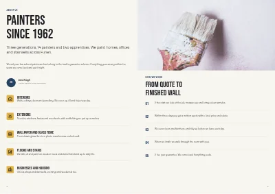 Sidorna 2–3 av Brochure and colour card for a painting firm – 8 pages