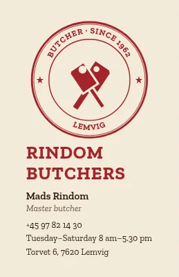 Butcher's stall