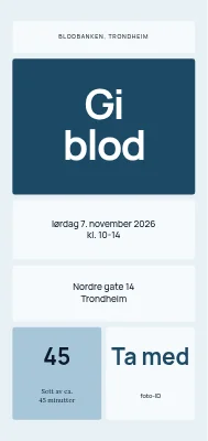 Blodgivning — Donorstuen Hillerød