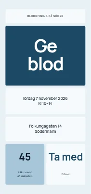 Blodgivning — Donorstuen Hillerød