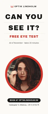 Optician roll-up — free eye test