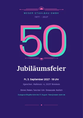 50. Firmenjubiläum — violette Gala
