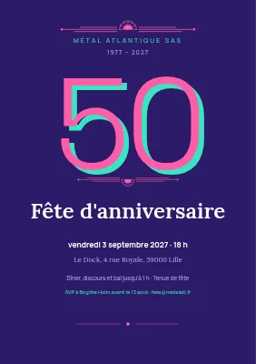 50 ans de l’entreprise — gala violet