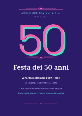 50° anniversario dell'azienda — gala viola