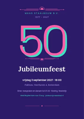 50-jarig bedrijfsjubileum — violet gala