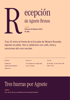 Fiesta de jubilación — inicial gigante
