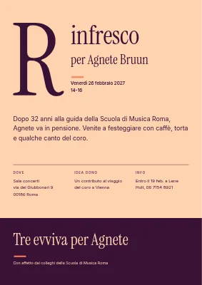 Festa di pensionamento — iniziale gigante