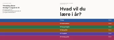 Omslag af Kursuskatalog for aftenskole – 96 sider
