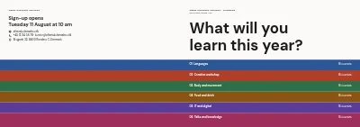 غلاف Course catalogue for an evening school – 96 pages