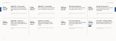 الصفحات 10–11 من Course catalogue for an evening school – 96 pages