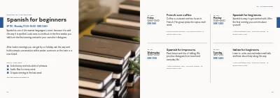 الصفحات 12–13 من Course catalogue for an evening school – 96 pages