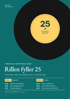 Jubileumsfest — skivbutiken fyller 25