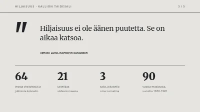 Sivu 3 – Museonäyttely — pohjoismaista maalaustaidetta
