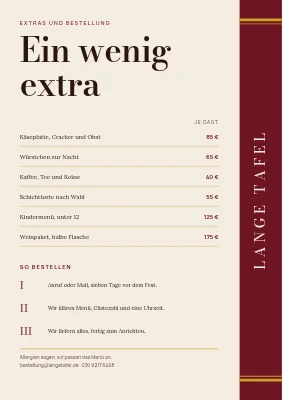 Seite 2 von Catering — Menükarten für Feiern