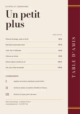 Page 2 de Traiteur — menus pour les fêtes