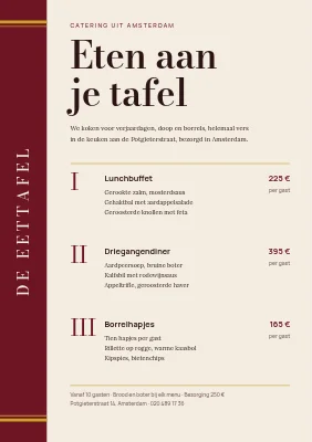 Pagina 1 van Catering — menu’s voor feesten