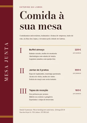 Página 1 de Catering — menus para festas