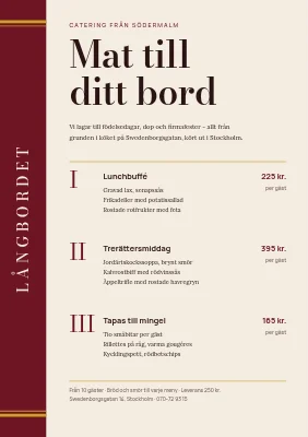 Sida 1 av Catering — menyer för fester