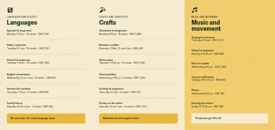 Página 2 de Evening school course catalogue