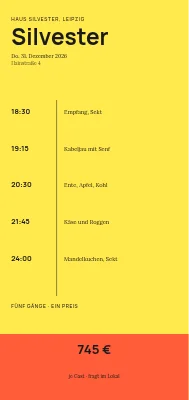 Midnat — Neujahrsmenü, Rønne