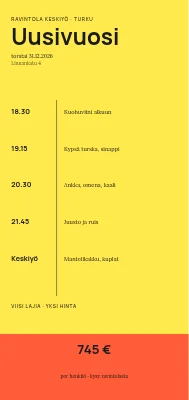 Midnat — uudenvuoden menu, Rønne