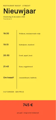 Midnat — nieuwjaarsmenu, Rønne
