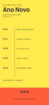 Midnat — menu de Ano Novo, Rønne