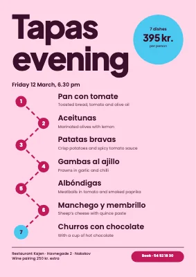 Tapas evening in Nakskov — a route through the menu