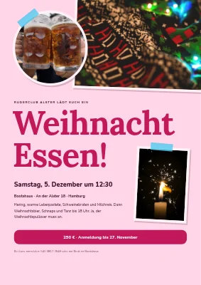 Weihnachtsessen — Collage mit Klebeband