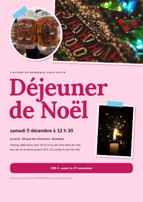 Déjeuner de Noël — collage scotché