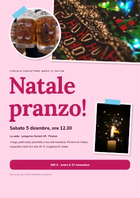 Pranzo di Natale — collage con nastro adesivo