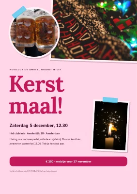 Kerstlunch — collage met plakband