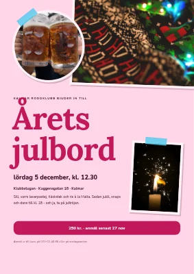 Julbord — kollage med tejp