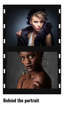 Behind the portrait · fashion filmstrip
