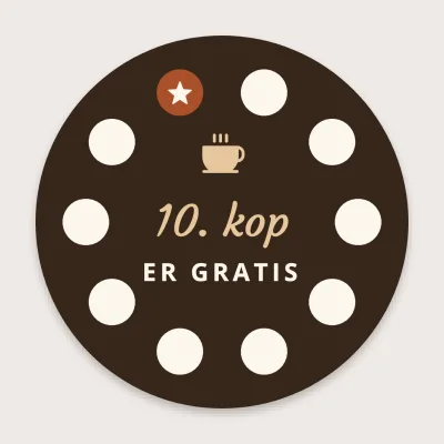 Stempelmærke, 10. kop gratis