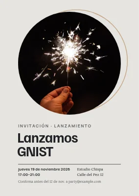 Fiesta de lanzamiento — bengala en un círculo