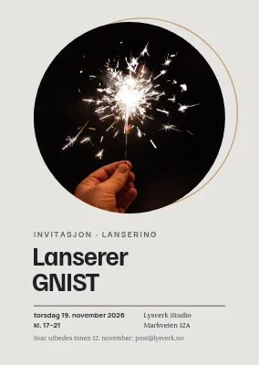 Lanseringsfest — stjernekaster i en sirkel
